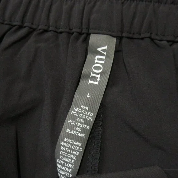 NWT Vuori VW4086 Villa Trouser in Black Pleated Lightweight Wide Leg Pants L - Picture 5 of 6